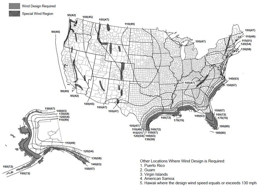 Ultimate Design Wind Speed Map: For reference only. Contact your local ...